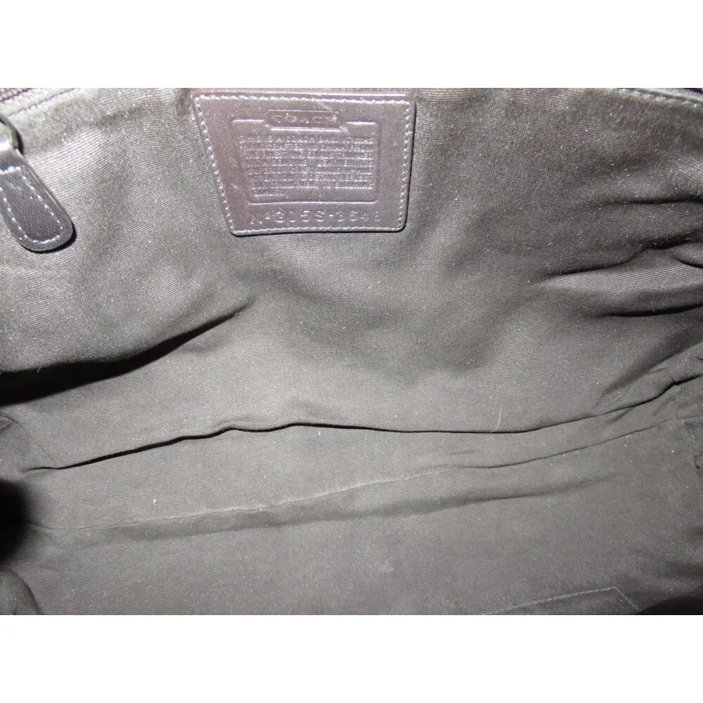 Coach 2005 Soho Canvas, Suede & Leather Trim Signature Buckle Flap Satchel